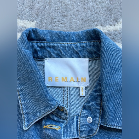 Remain Size 4 Denim Midi Dress With Silver Buttons - Picture 10 of 11